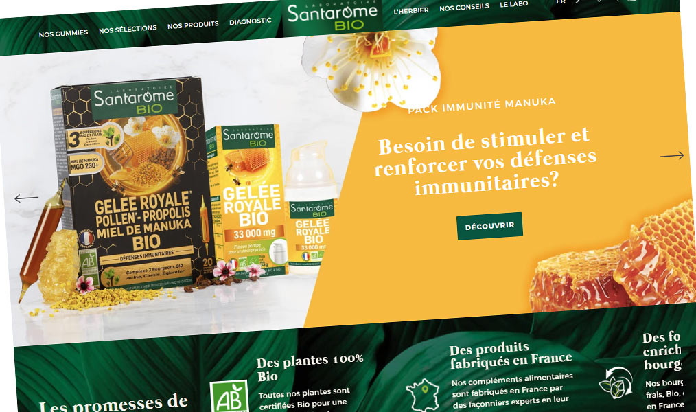 Compléments alimentaires bio made in France.