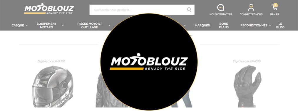 Motoblouz propose également des produits conçus en interne.